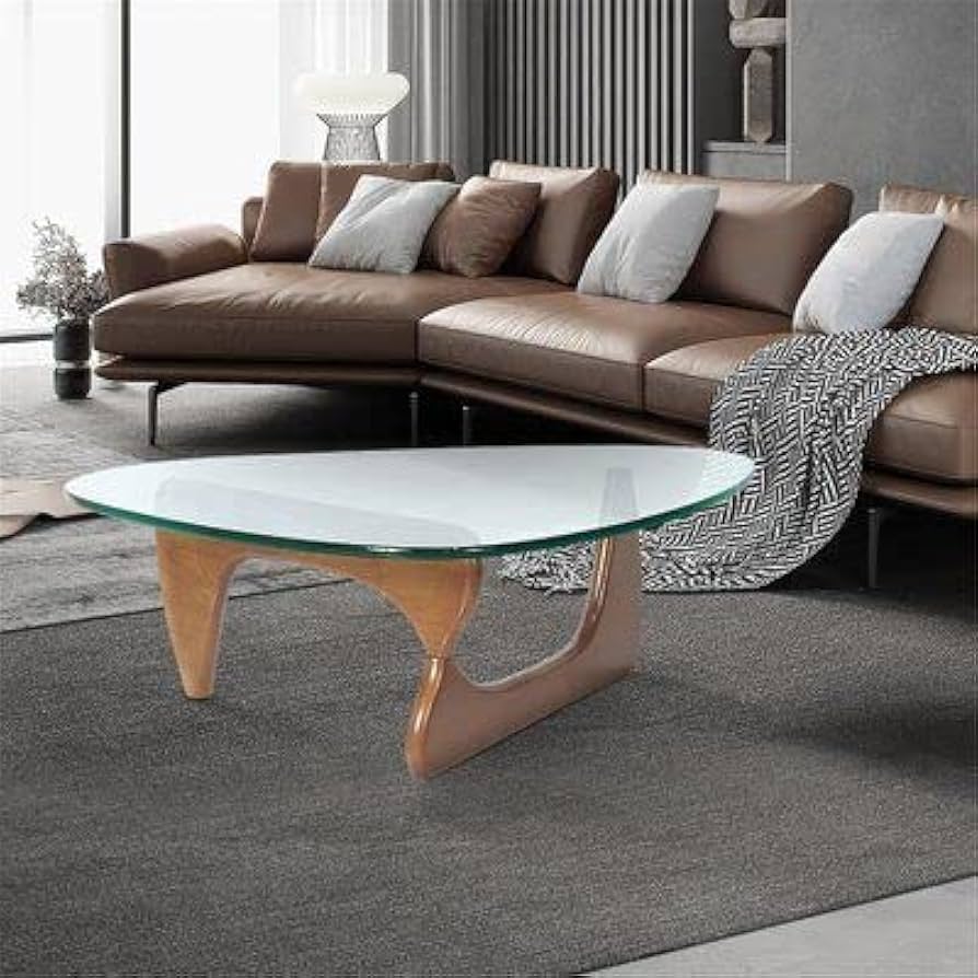 Glass Top Table ミットセンチュリー Amazon.com: Mid Century Table Triangle Vintage Glass End